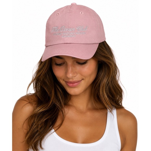 Captiv8 Trade Mark Supply Accessories - The Ocean Club Four Seasons Resort Bahamas Pink Baseball Cap Hat | OS